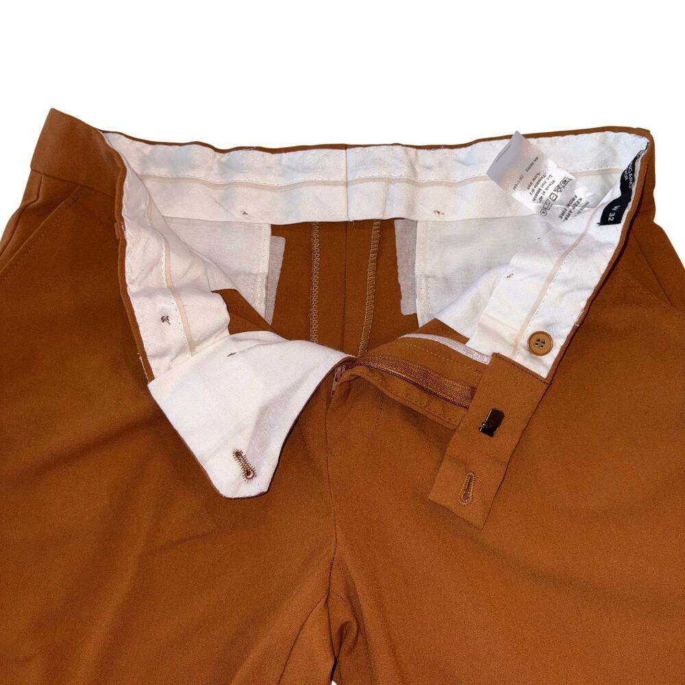 Bolongaro Trevor Men's Trousers Brown Rust Retro London Style Wide Leg - Picture 2 of 8